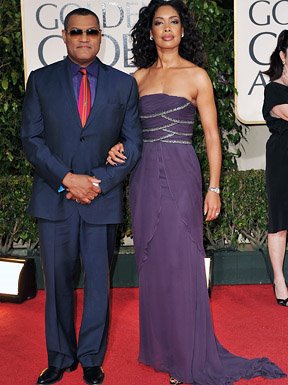 Actors Laurence Fishburne and Gina Torres arrives at the 66th An